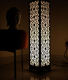 METSY Designer Laser Cut Floor Lamp Metal Floor Lamps for Living Room Corner | Corner Floor Lamp | Column Floor Lamp