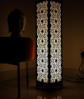 METSY Designer Laser Cut Floor Lamp Metal Floor Lamps for Living Room Corner | Corner Floor Lamp | Column Floor Lamp