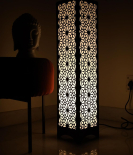 METSY Designer Laser Cut Floor Lamp Metal Floor Lamps for Living Room Corner | Corner Floor Lamp | Column Floor Lamp