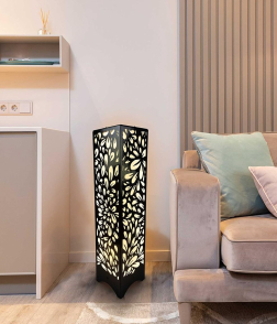 METSY Designer Laser Cut Floor Lamp Metal Floor Lamps for Living Room Corner | Corner Floor Lamp | Column Floor Lamp | Floor Lamps for Home Decoration