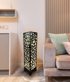 METSY Designer Laser Cut Floor Lamp Metal Floor Lamps for Living Room Corner | Corner Floor Lamp | Column Floor Lamp | Floor Lamps for Home Decoration