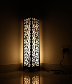 METSY Designer Laser Cut Floor Lamp Metal Floor Lamps for Living Room Corner | Floor Lamps for Home Decoration