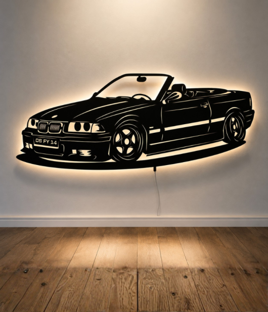 BMW M3 Midnight Racer Metal Wall Art