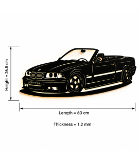BMW M3 Midnight Racer Metal Wall Art