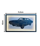 Vintage Muscle Car Metal Wall Art With Frame