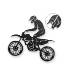 Rider’s Rush – Metal Motocross Wall Art