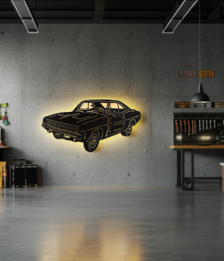 Vintage Muscle Car Metal Wall Art
