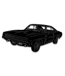Vintage Muscle Car Metal Wall Art
