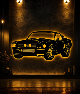 Classic Muscle Car Metal Wall Art