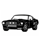 Classic Muscle Car Metal Wall Art