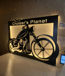 Cruiser’s Planet LED Bike Wall Art