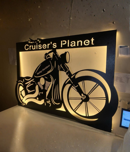 Cruiser’s Planet LED Bike Wall Art