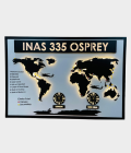 Custom Navy World Map Wall Decor