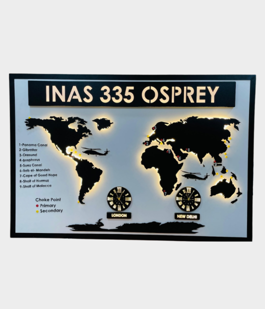 Custom Navy World Map Wall Decor