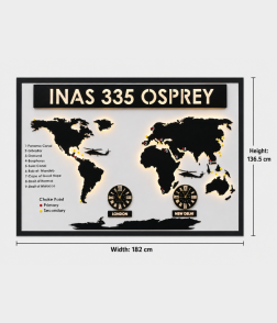 Custom Navy World Map Wall Decor