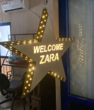 Custom Star LED Welcome Decor