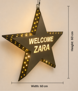 Custom Star LED Welcome Decor