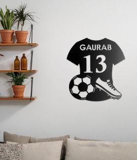 Personalized Football Jersey Metal Wall Art