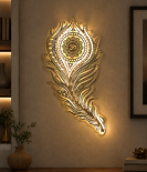 Divine Om Feather Glow Wall Art
