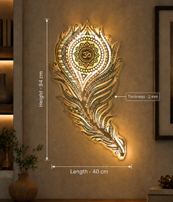 Divine Om Feather Glow Wall Art