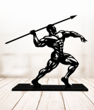 Spartan Spear Warrior Metal Art