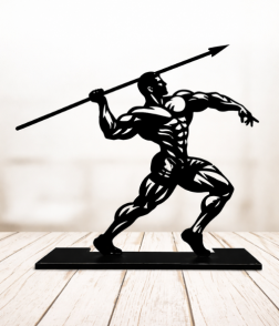 Spartan Spear Warrior Metal Art