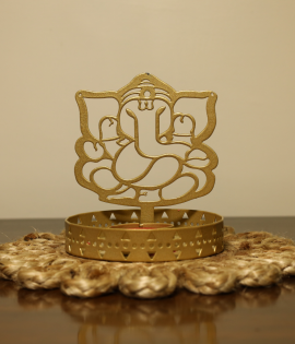 Divine Lakshmi Ganesha Diya Stand