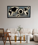 Time Traveller World Map Wall Art