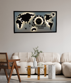 Time Traveller World Map Wall Art