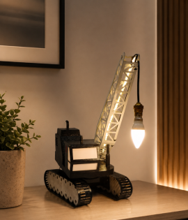 Industrial Crane Light Decor