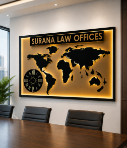 Luxury World Map LED Office Sign