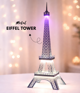 Luminous Eiffel Tower Metal Sculpture