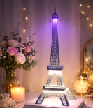 Luminous Eiffel Tower Metal Sculpture