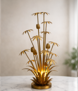 Golden Blossom Aura Lamp Stand