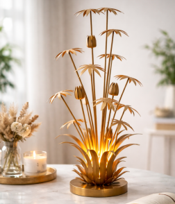 Golden Blossom Aura Lamp Stand