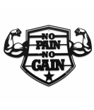 No Pain No Gain Gym Metal Wall Art