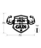 No Pain No Gain Gym Metal Wall Art