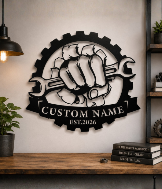 Personalized Mechanic Workshop Sign