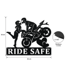 Ride Safe Biker Metal Wall Art