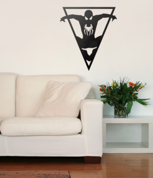 Spider Shadow Frame Metal Art