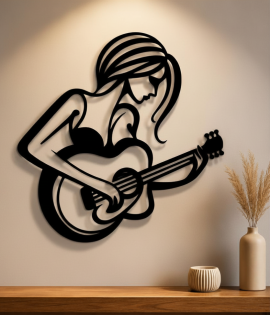 Guitar Soul Lady Metal Decor