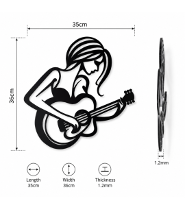 Guitar Soul Lady Metal Decor