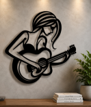 Guitar Soul Lady Metal Decor