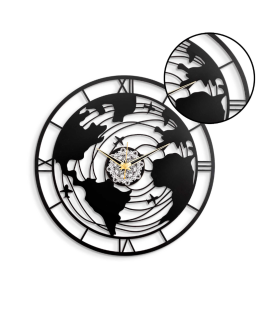 World Traveler Metal Wall Clock