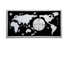 Luminous Horizons World Map Wall Art White and Black