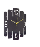 METSY Wall Clock Metal Wall Art Clock Decor for Living Room | Metal Wall Art | Wall Hangings for Home Decoration| Size: 28x28 cm | Precise Laser Cutting & Black Powder Coated