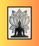 METSY Home Decor Meditation Buddha Mandala Metal Art | Wall Hanging Wall Arts for Home |Meditation Buddha Frames for Wall Modern Art | Made of Metal(1.2cm) | Scratch & Rust Resistant