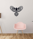 METSY Stunning Wall Decor, Graphical Bird Art Black Powder Coated Finish - Perfect for Living Room, Kid's Room, Bedroom, Hallway | Metal Wall Art | Wall Decor Items
