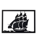 METSYSail Boat Wall Art,(62x44.5cm),Made of 1.2mm Metal Sheet, Crafted with Laser Cutting, Black Powder Coated, For Living room, Kid's Room, Bedroom, Hallway