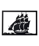 METSYSail Boat Wall Art,(62x44.5cm),Made of 1.2mm Metal Sheet, Crafted with Laser Cutting, Black Powder Coated, For Living room, Kid's Room, Bedroom, Hallway